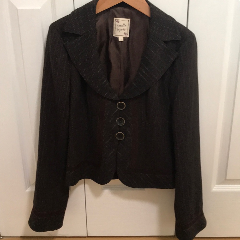 Nanette Lepore jacket with ribbon trim size 0